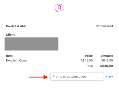 Coupon - Promo code Default Show