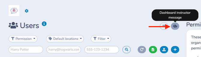 Dashboard Instructor Message