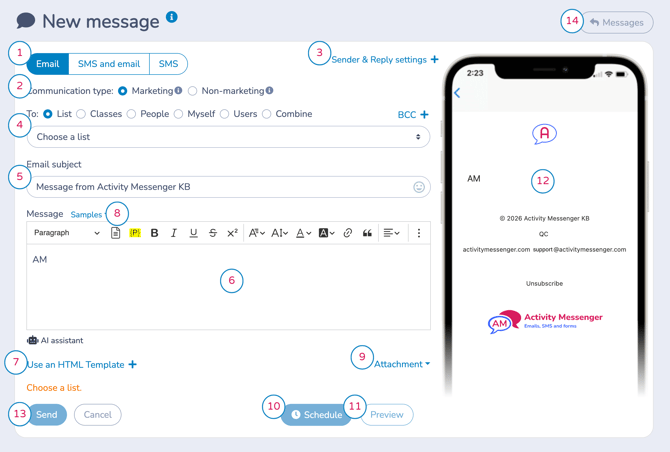Create a Message Interface