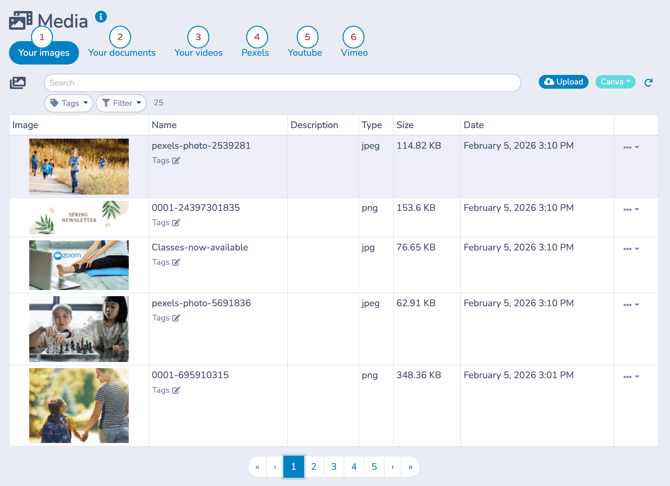 Media Library Interface
