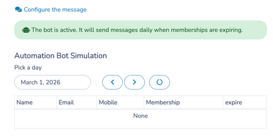 Membership Renewal Configured