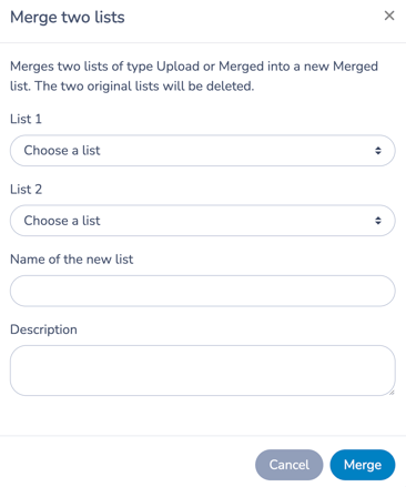 Merge two lists