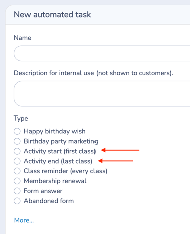 New Automated Task - first-last class