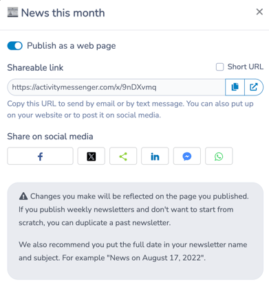 Publish Template
