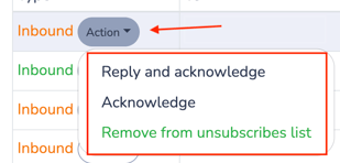 SMS Reply Actions