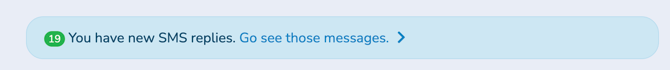 SMS replies Notification