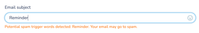Spam triggers