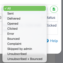 Status Filter (Send out details)