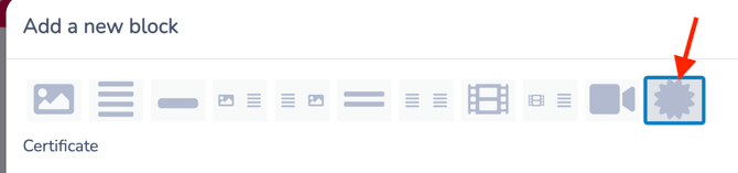 Template Certificate Block
