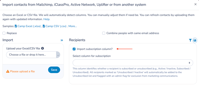 Unsubscribe Column