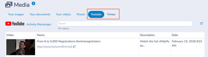 YouTube and Vimeo