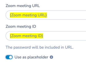 Zoom - Use as placeholder
