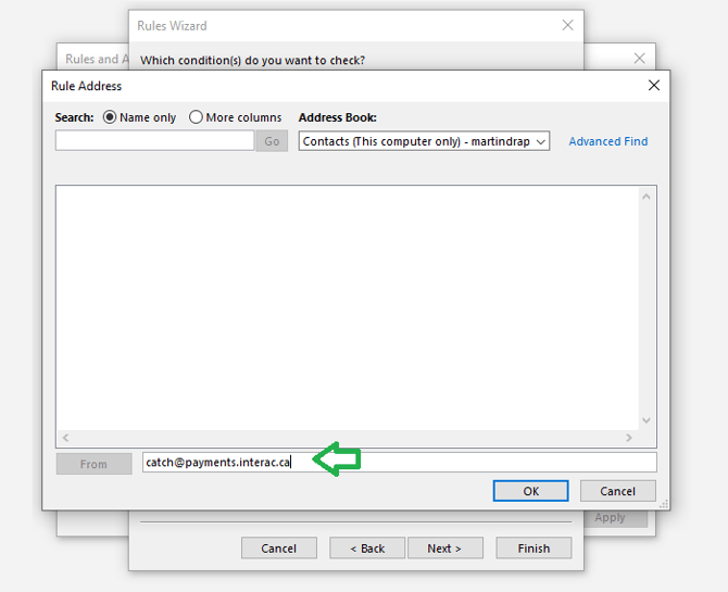 Outlook Enter Email Adress Screenshot